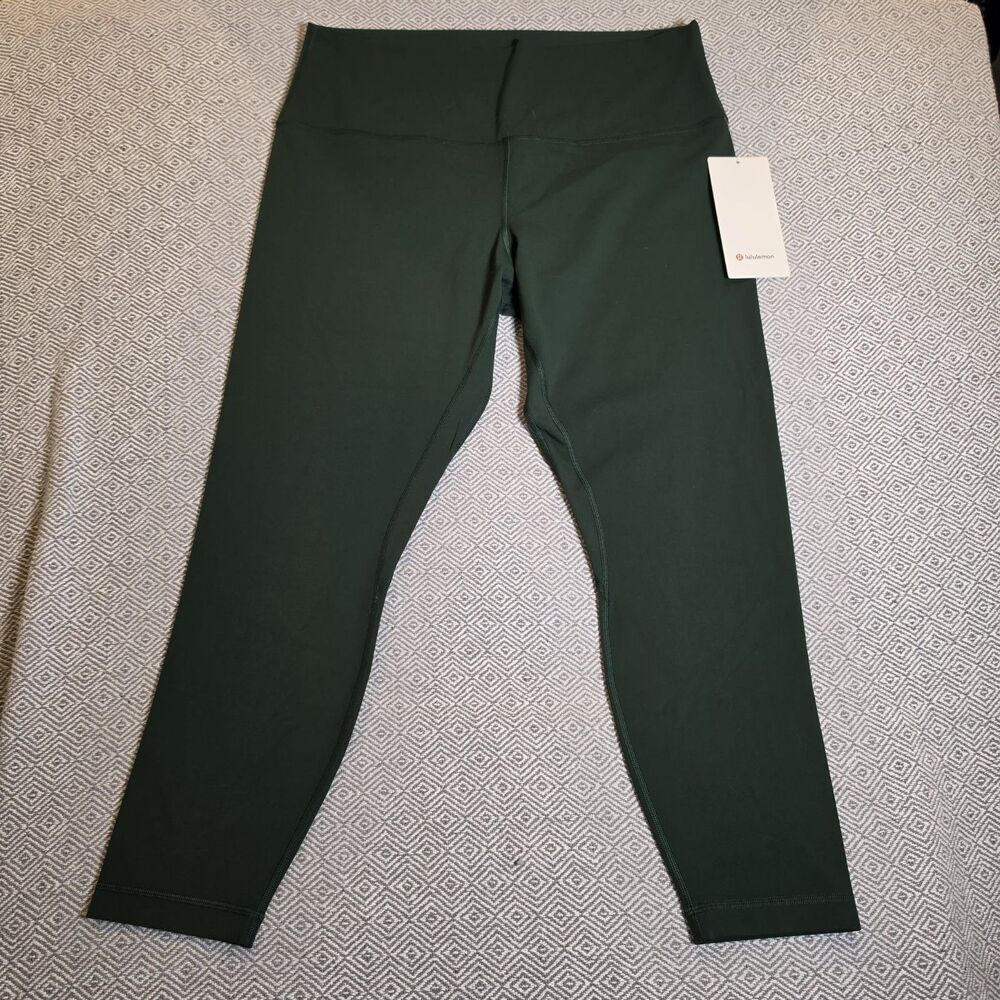lululemon Align HR Pant 25" High-Rise Leggings Nulu Size 16 Dark Green NWT
